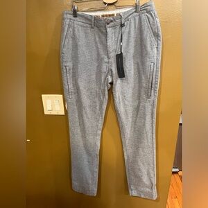 Nifty Genius Men's Cotton Poly Slim Fit Pants Grey Herringbone- 32